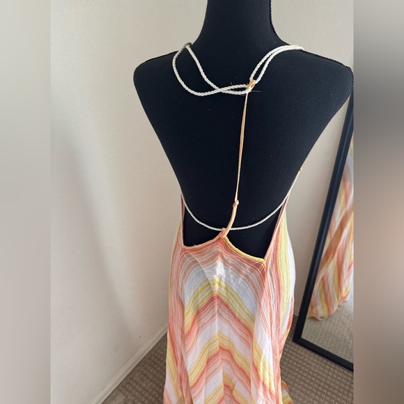 Free People Atlantis Chevron Maxi Dress pink and orange size XS - Picture 3 of 7